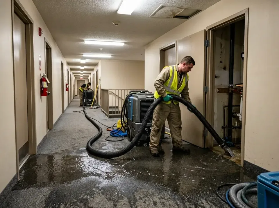 multi-unit-apartment-hallway-f-005 — frequently asked questions, Emergency Burst Pipe Water Extraction & Removal in Carpente…